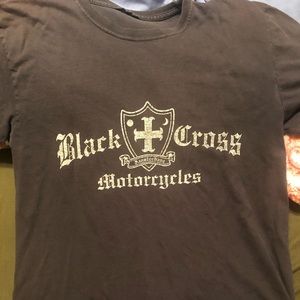 Vintage black cross motorcycles tee